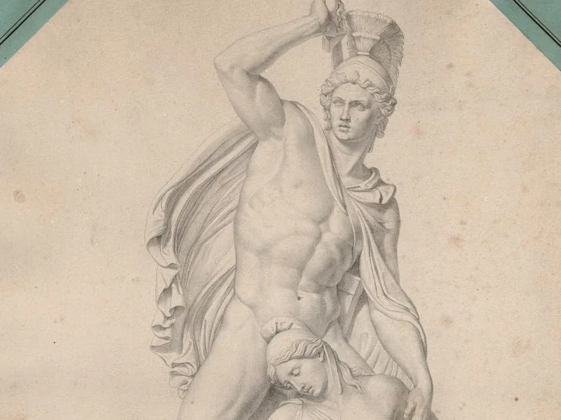 1770-Karl Ludwig Bernhard Christian Buchhorn - Achille difende Pentesilea morente